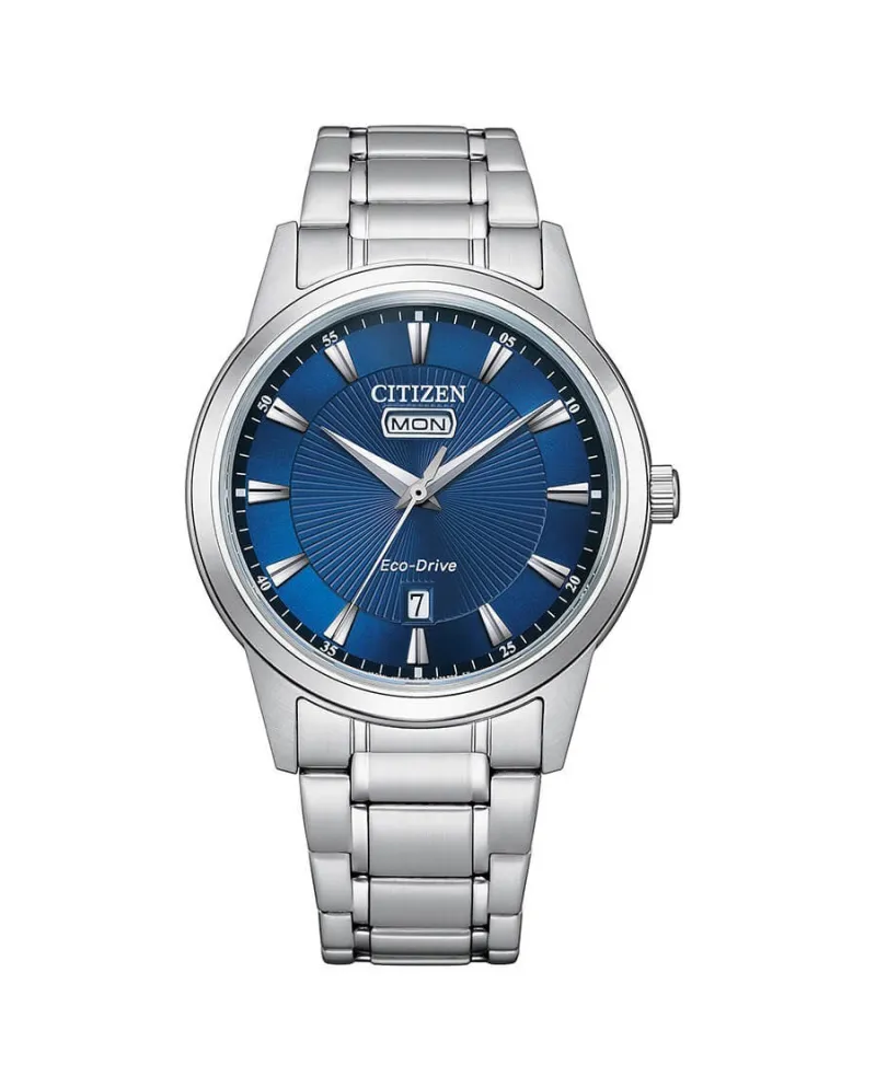 Montre Citizen Classic OF Eco-Drive avec cadran bleu et bracelet en acier