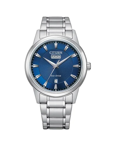 Montre Citizen Classic OF Eco-Drive avec cadran bleu et bracelet en acier