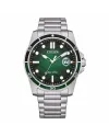 Montre Citizen Marine 1810 OF Eco-Drive avec cadran vert et bracelet en acier