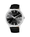 Citizen Classic OF Eco Drive Watch Black Dial Leather Strap