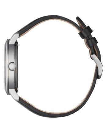 Montre Citizen Classic OF Eco-Drive, cadran noir, bracelet en cuir