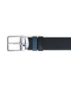 Montblanc Blue Velvet/Black Leather Belt with Everyday Buckle 35 mm
