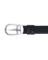 Cintura Montblanc in Pelle Reversibile Nero/Nero con Fibbia a Ferro di Cavallo 30 mm
