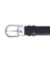 Cintura Montblanc in Pelle Reversibile Nero/Nero con Fibbia a Ferro di Cavallo 35 mm