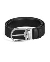 Montblanc Reversible Leather Belt Black/Black with Horseshoe Buckle 35 mm