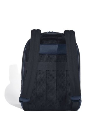 Montblanc Sartorial Medium Backpack 3 Compartments in Blue Tweed Leather