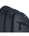 Sac à dos Montblanc Sartorial moyen à 3 compartiments en cuir tweed bleu