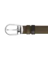Montblanc Reversible Leather Belt Khaki/Black with Horseshoe Buckle 30mm