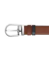 Montblanc Reversible Leather Belt in Fawn/Black with Horseshoe Buckle 35 mm