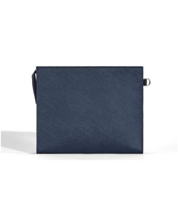 Montblanc Sartorial Pouch in Blue Tweed Leather