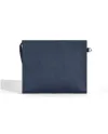 Pochette Montblanc Sartorial en cuir tweed bleu