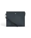 Pochette Montblanc Sartorial en cuir tweed bleu