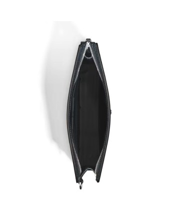 Pochette Montblanc Sartorial en cuir tweed bleu