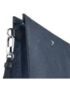 Pochette Montblanc Sartorial en cuir tweed bleu