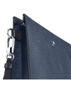 Pochette Montblanc Sartorial in Pelle Tweed Blue