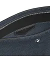 Pochette Montblanc Sartorial en cuir tweed bleu