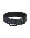 Ceinture réversible Montblanc en cuir bleu/noir avec motif fer à cheval PVD 30 mm