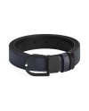 Montblanc Reversible Belt in Blue/Black Leather with Horseshoe PVD 30 mm