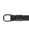 Ceinture réversible Montblanc en cuir bleu/noir avec motif fer à cheval PVD 30 mm