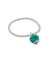 Bracciale Elastico Chantecler Et Voilà con Campanella Media Verde Paraiba e Diamante