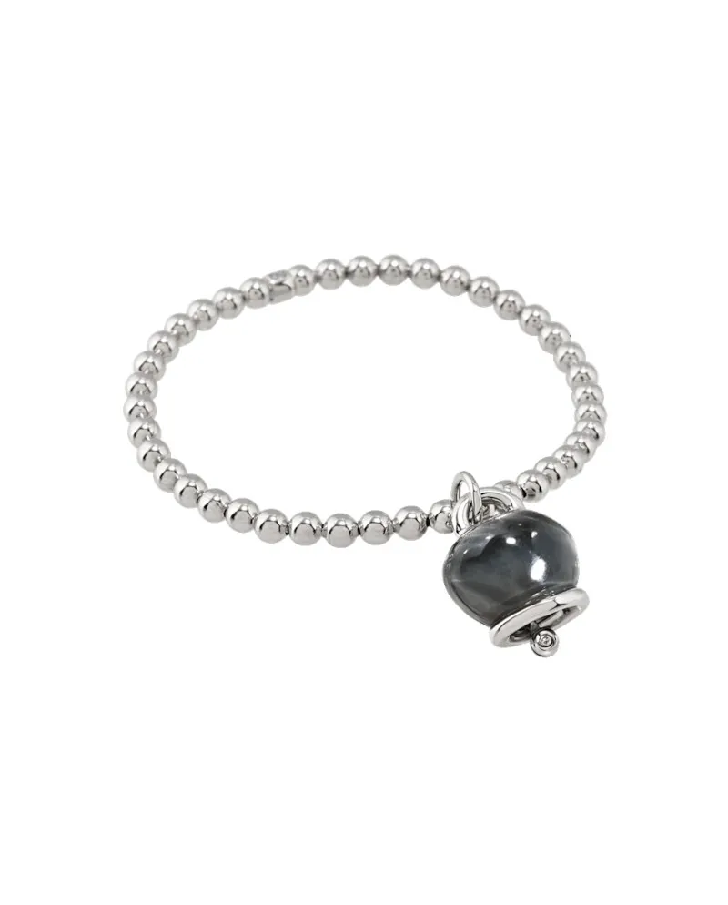 Bracciale Elastico Chantecler Et Voilà con Campanella Media Nera e Diamante