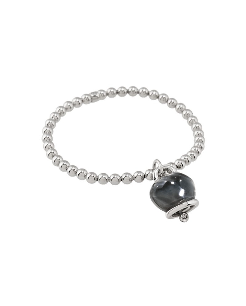 Chantecler Et Voilà Elastic Bracelet with Medium Black Bell and Diamond