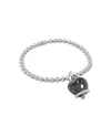 Bracciale Elastico Chantecler Et Voilà con Campanella Media Nera e Diamante
