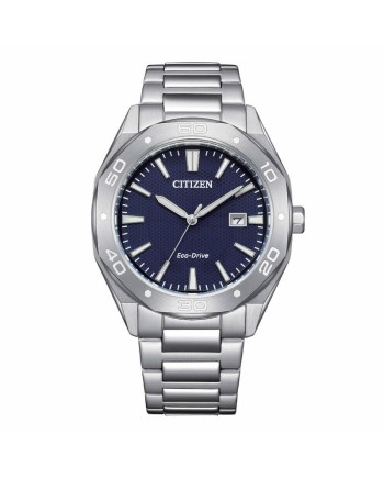 Citizen OF Metropolitan Sports Eco Drive Watch with Blue Dial and Steel Strap