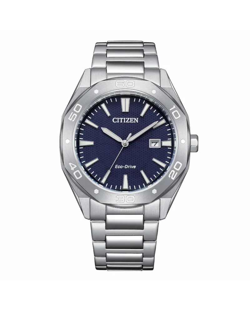 Citizen OF Metropolitan Sports Eco Drive Watch with Blue Dial and Steel Strap