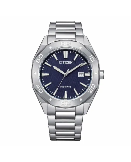 Citizen OF Metropolitan Sports Eco Drive Watch with Blue Dial and Steel Strap