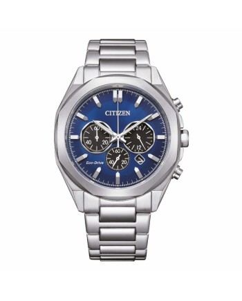 Citizen OF Metropolitan Chrono Eco Drive Chronograph with Blue Dial and Steel Strap