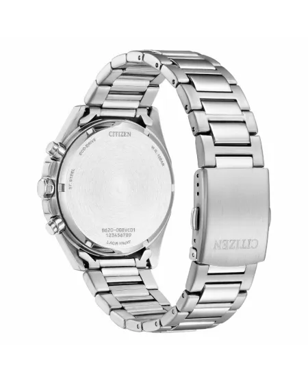 Cronografo Citizen OF Metropolitan Crono Eco Drive Quadrante Blu e Cinturino Acciaio