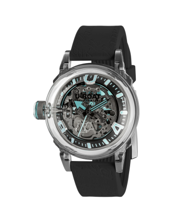 Orologio U-Boat U-65 Automatico 44 mm Turchese con Cinturino in Gomma Nero