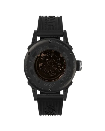 U-Boat U-65 Automatic 44mm White Watch with Black Rubber Strap