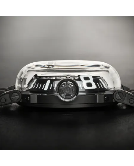 U-Boat U-65 Automatic 44mm White Watch with Black Rubber Strap