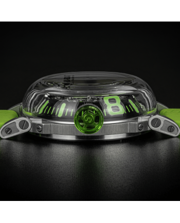 Montre automatique U-Boot U-65 44 mm verte avec bracelet en caoutchouc vert