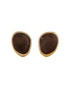 Chantecler Enchantè Earrings in Gold-Plated Silver with Honey-Colored Resin