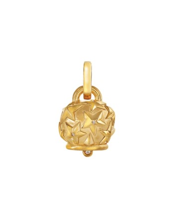 Pendentif cloche moyen Chantecler Et Voilà en argent plaqué or et diamants