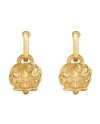 Chantecler Et Voilà Medium Bell Earrings in Gold-Plated Silver and Diamonds