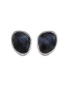 Chantecler Enchantè Earrings in Silver with Translucent Obsidian Resin