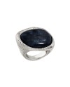 Chantecler Enchanté Ring in Silver with Translucent Obsidian-Colored Resin