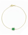Bracciale Casella Gioielli in Oro Giallo e Tartaruga con Smeraldi e Diamanti