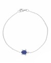 Casella Gioielli White Gold and Turtle Bracelet with Sapphires and Diamonds