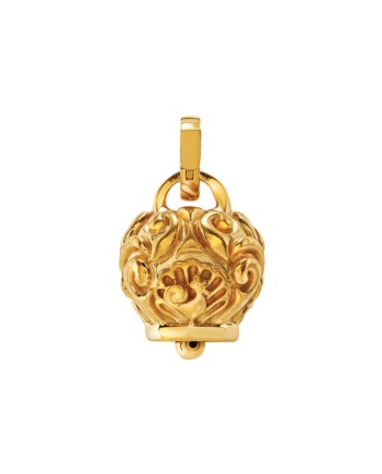 Pendentif Chantecler Et Voilà Grande Campanelle en Argent Plaqué Or et Diamants