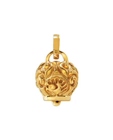 Chantecler Et Voilà Grande Campanelle Pendant in Gold-Plated Silver and Diamonds