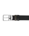 Cintura Montblanc in Pelle Kaki/Nera con Fibbia Everyday 30 mm