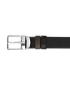 Montblanc Khaki/Black Leather Belt with Everyday Buckle 30 mm