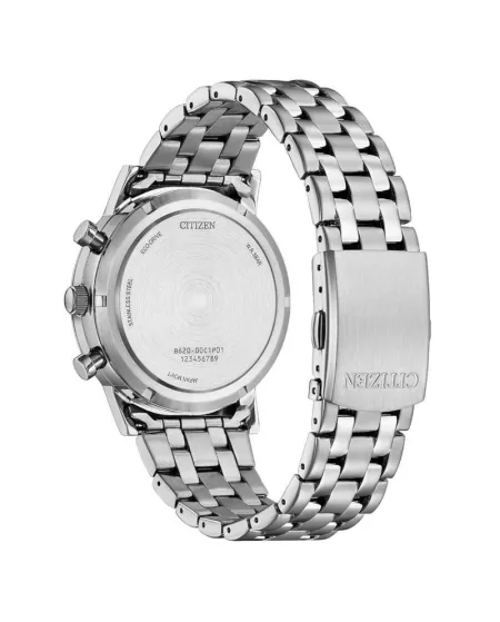 Cronografo Citizen Outdoor OF Eco Drive in Acciaio Quadrante Nero