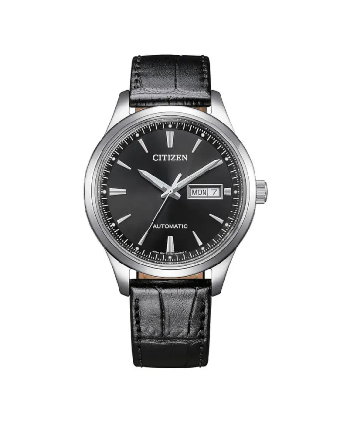 Citizen Classic OF Watch Black Dial Day/Date Leather Strap
