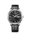 Citizen Classic OF Watch Black Dial Day/Date Leather Strap